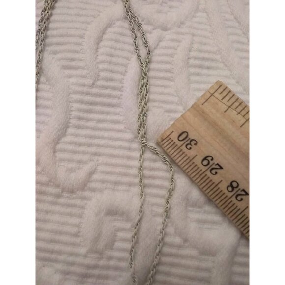 Vtg Crown Trifari Necklace white enamel on metal tassel butterfly floral READ - Picture 10 of 12